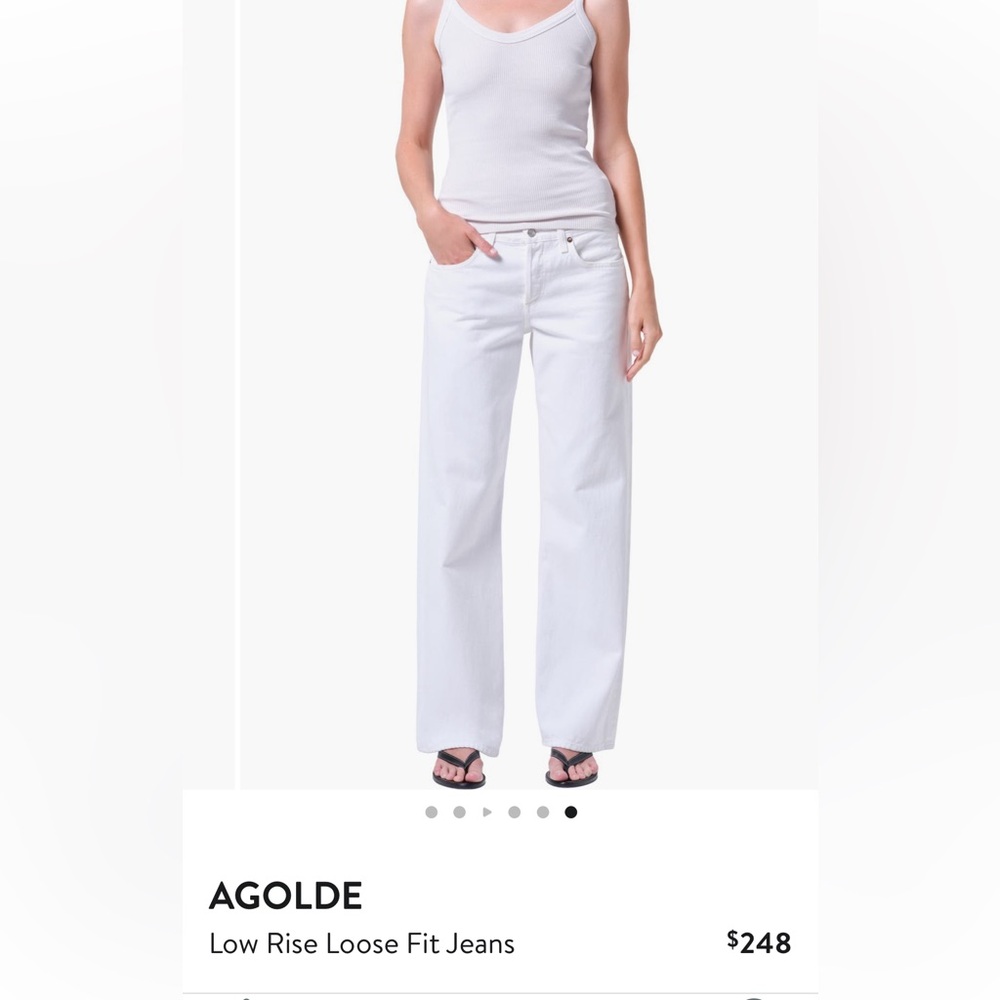Agolde White Straight-Leg Jeans